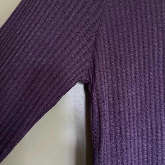 Chaser Waffle Knit Turtleneck Amethyst Purple Size Large Casual Comfortable - Picture 6 of 16